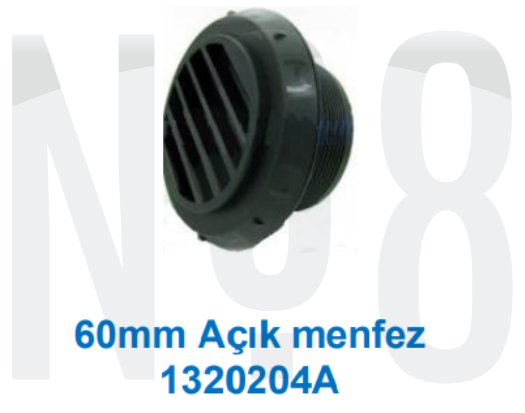 WEBASTO 60 mm AÇIK MENFEZ SİYAH