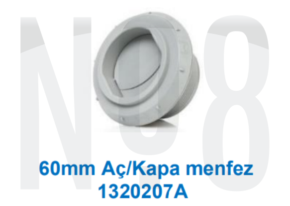 WEBASTO 60 mm AÇ/KAPA MENFEZ BEYAZ