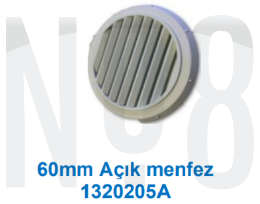 WEBASTO 60 mm AÇIK MENFEZ BEYAZ