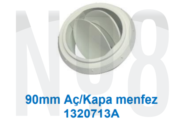 WEBASTO 90 mm AÇ/KAPA MENFEZ BEYAZ