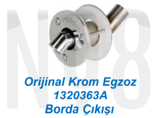 WEBASTO EGZOZ BORDA ÇIKIŞI KROM