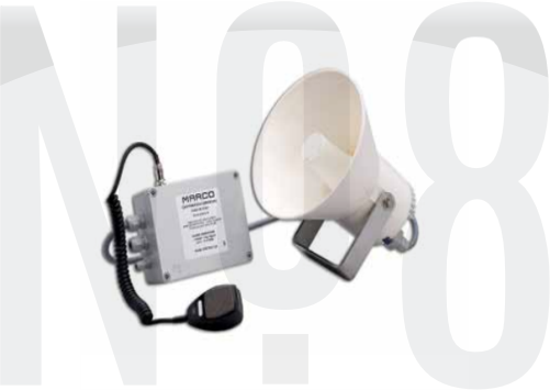 EW2-MS ELEKTRONİK MEGAFON 12/20mt SİS DÜDÜĞÜ,MİK.+SİREN 24v