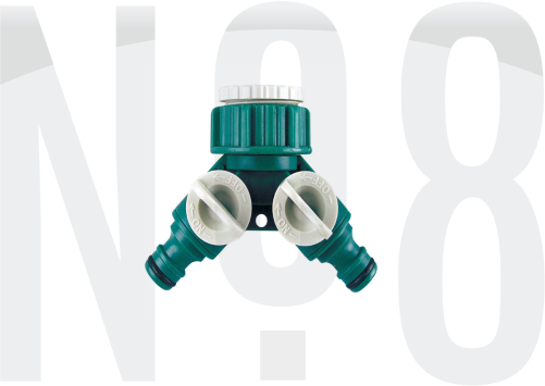 Raco 55256 Çift Çıkışlı, İkili (2'li), Vanalı Musluk Bağlantısı, Dağıtıcı Adaptörü