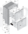 VITRIFRIGO DW180 DTX BUZDOLABI/D.DOND. 12/24V 65+54L
