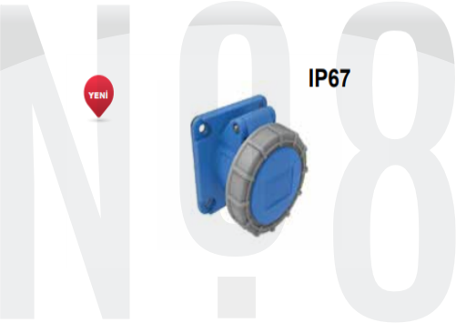 PRİZ DUVAR TİPİ 90° SU GEÇİRMEZ 32amp