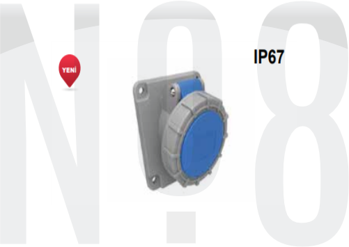 PRİZ DUVAR TİPİ 45° SU GEÇİRMEZ16amp