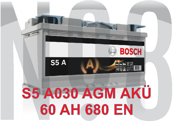 BOSCH S5A AGM - 12V - 60AH - 680CCA