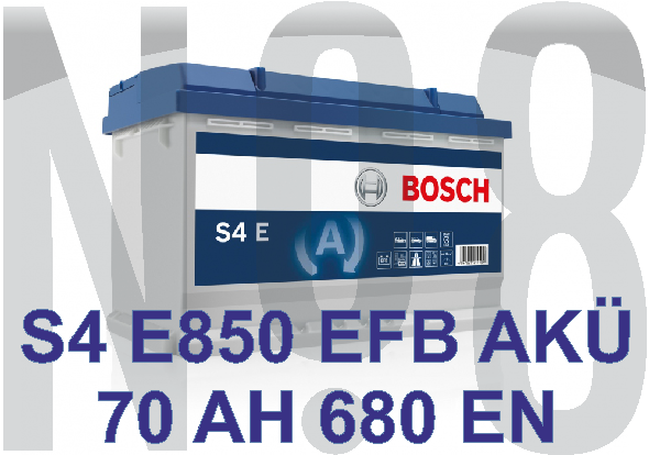 BOSCH S4E - EFB START STOP - 12V - 70AH - 680CCA