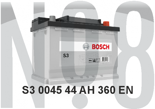 BOSCH S3 - KAPALI SULU - 12V - 44AH - 360CCA