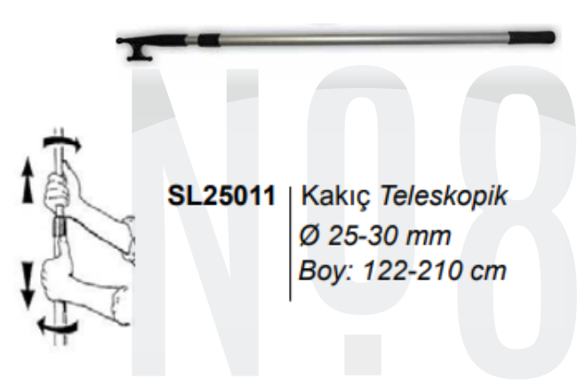 GÖNDER KANCASI TELESKOPİK 122-210cm