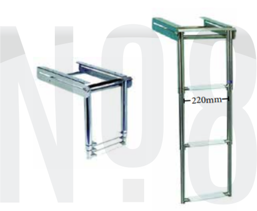 PLATFORM ALTI TELESKOPİK MERDİVEN 3 BASAMAK cr-ni 85cm
