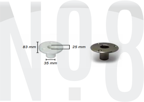 PASARELLA MONTAJ YUVASI Ø25mm PLASTİK