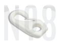 KANCA PLASTİK Ø6mm BEYAZ