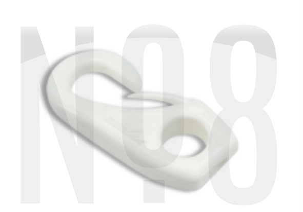 KANCA PLASTİK Ø10mm BEYAZ