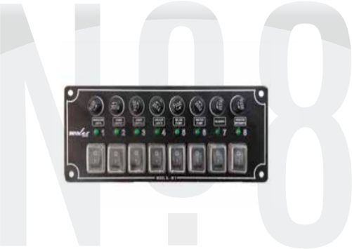 8 ANAHTARLI İZOLELİ YATAY SWITCH PANEL