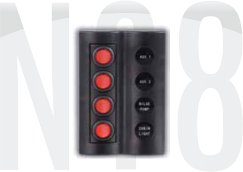 SWITCH PANEL 4 LÜ OTOM.SİGORTALI,led