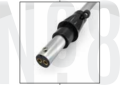 IŞIKLI BAYRAK DİREĞİ SOKETLİ led 12v,BEYAZ 60cm