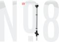 IŞIKLI BAYRAK DİREĞİ AYARLI led 12v,SİYAH 60cm