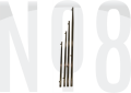BAYRAK DİREĞİ KONİK Ø25mm BOY:80cm cr-ni