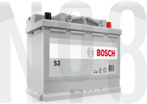 BOSCH S3 - KAPALI SULU - 12V - 55AH - 460CCA