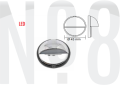 MERDİVEN LAMBASI led,MAVİ Ø37,5mm 12v