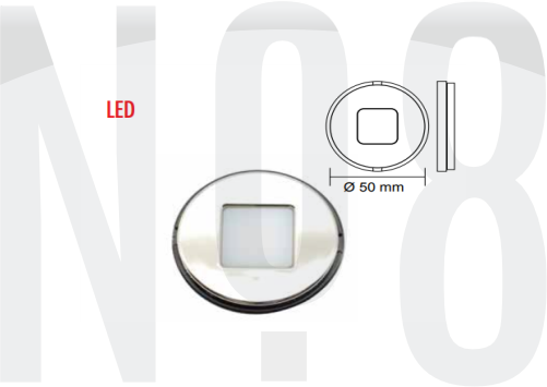 MERDİVEN LAMBASI led,MAVİ Ø45mm 12v