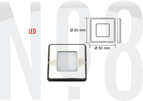 MERDİVEN LAMBASI led KARE 12v