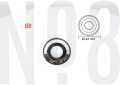 MERDİVEN LAMBASI led,MAVİ Ø39mm 12v