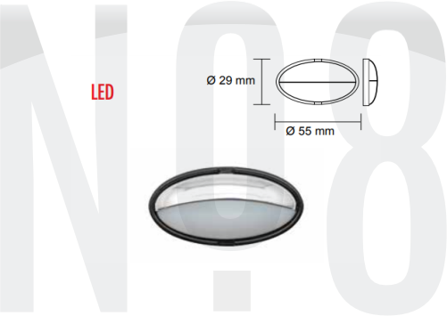 MERDİVEN LAMBASI led ELİPS 12v