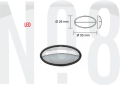 MERDİVEN LAMBASI led,MAVİ ELİPS 12v