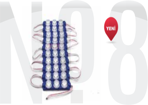PARMAK LAMBA 10 lu SET 12V MAVİ CAMLI