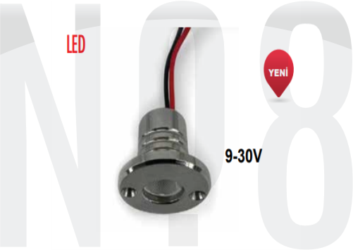 MERDİVEN LAMBASI MONTAJ Ø19mm,Ø32mm MAVİ cr-ni