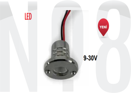 MERDİVEN LAMBASI MONTAJ Ø19mm,Ø32mm BEYAZ cr-ni