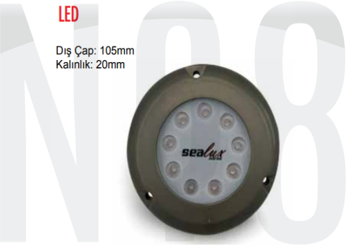 SUALTI AYDINLATMA 9led 12v BEYAZ 12-24v 27W