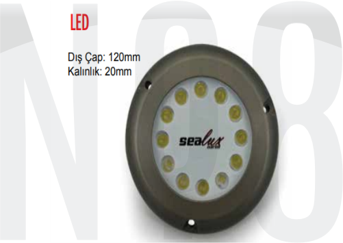 SU ALTI AYDINLATMA 12LED ,BEYAZ 12-24V 36W
