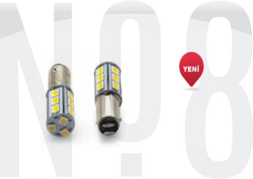 AMPUL B15 18 SMD,DÜZ TIRNAK (2'li) BEYAZ 9-30v